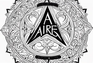 Aires star sign simple tattoo idea