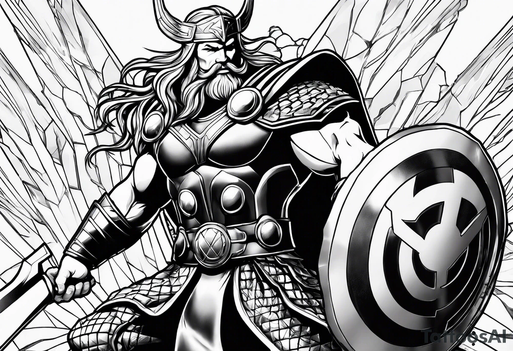 Thor im Kampf tattoo idea