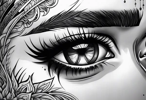 crying face tattoo idea