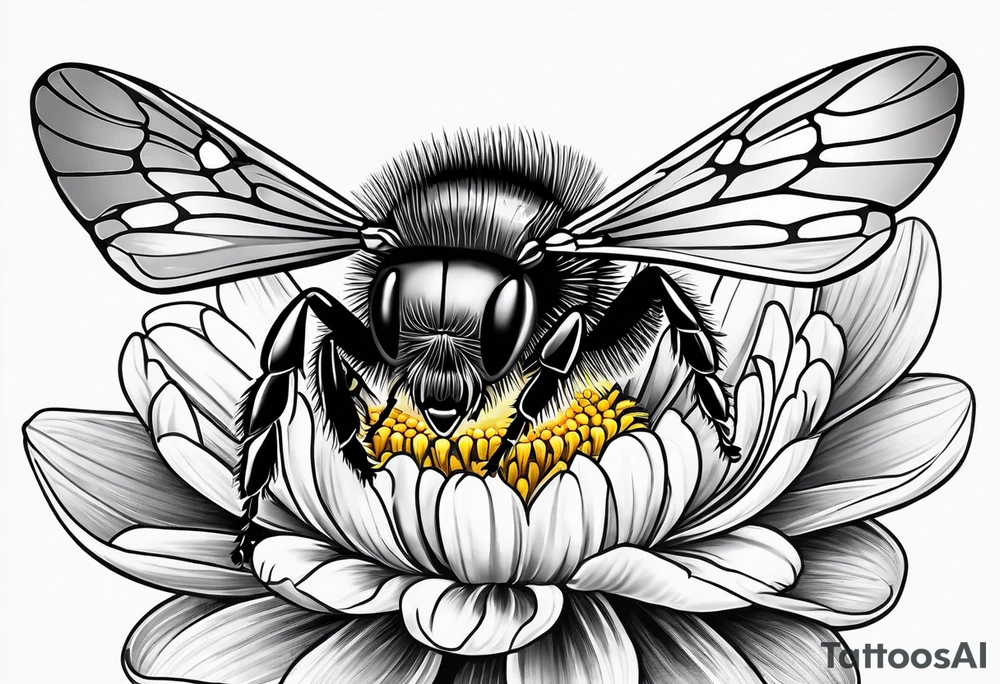 Small Honeybee. Gerbra daisy. Honey suckle. Small butterflies. Fairy. tattoo idea