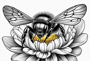 Small Honeybee. Gerbra daisy. Honey suckle. Small butterflies. Fairy. tattoo idea