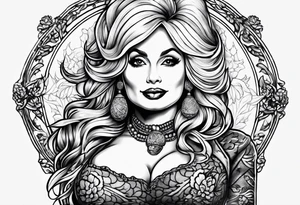 Dolly Parton holding an acorn tattoo idea