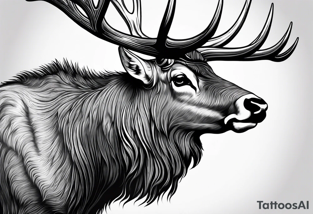 Elk Bugle tattoo idea