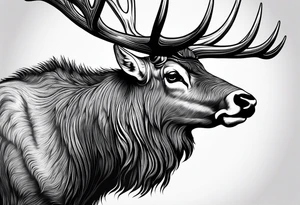 Elk Bugle tattoo idea