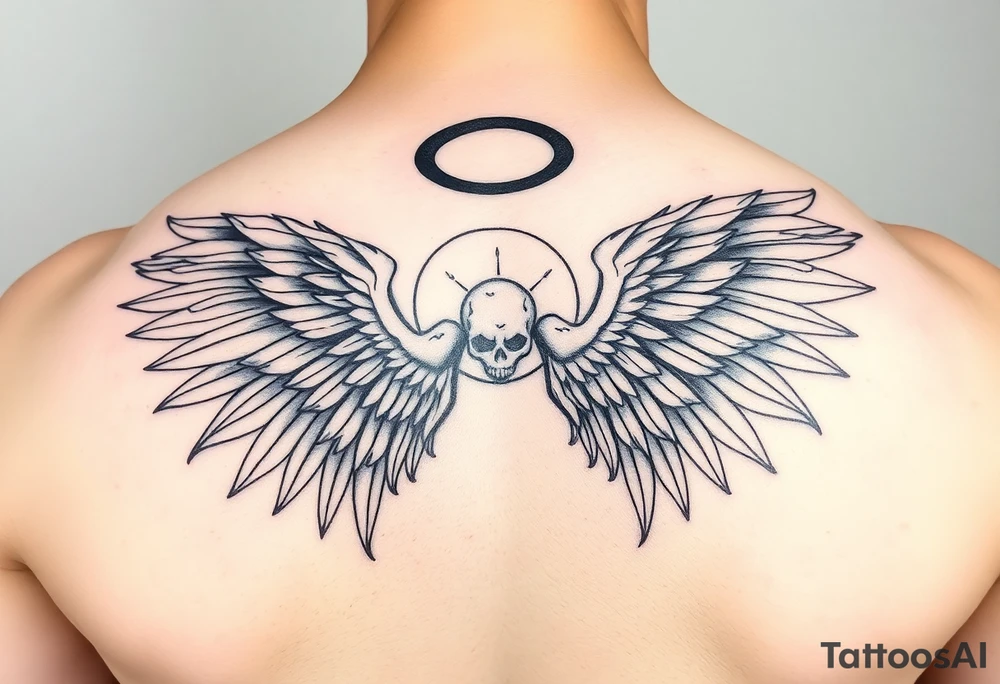 Fallen angel tattoo idea