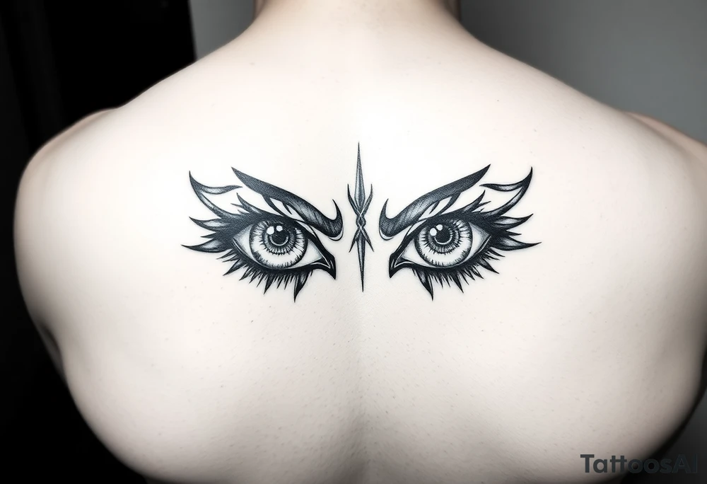 two eyes as a forearm tattoo tattoo idea