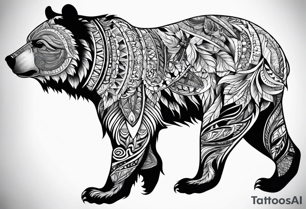 Dancing bear tattoo idea
