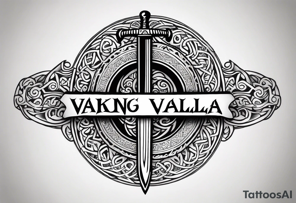 Viking sword Valhalla tattoo idea