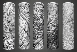 Water spiral arm sleeve tattoo idea