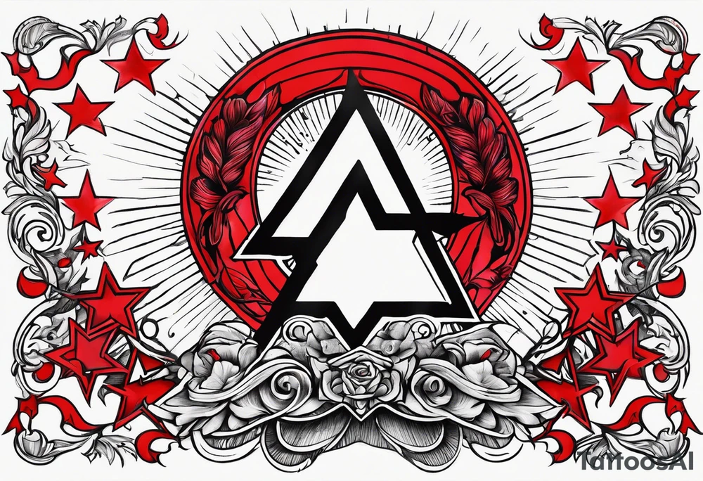 Communist star with fascist blood tattoo idea