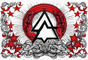 Communist star with fascist blood tattoo idea