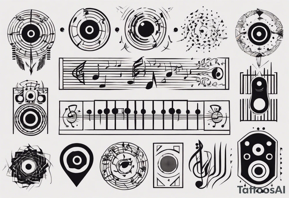 music sound tattoo idea