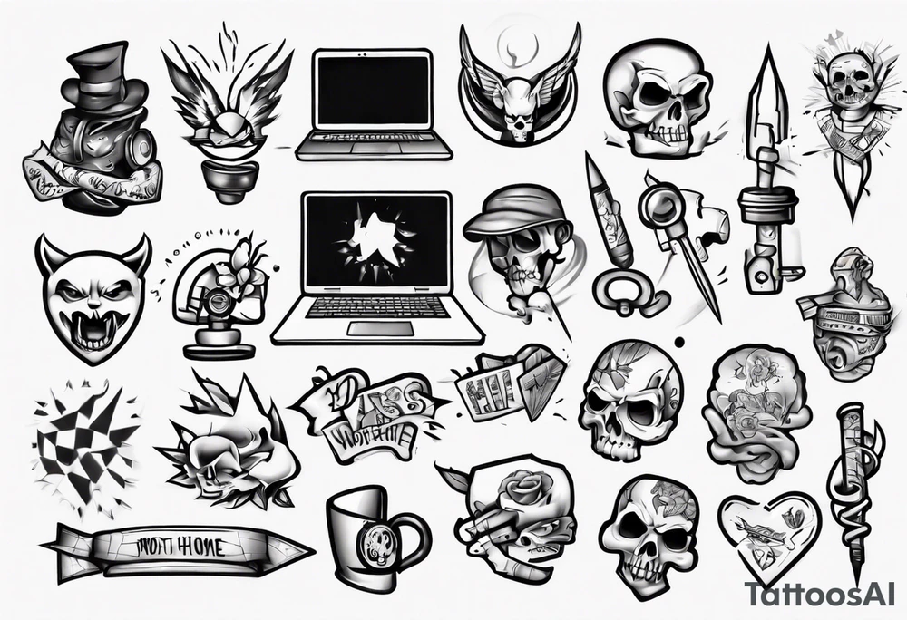 working from home tattoo idea