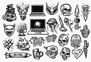 working from home tattoo idea