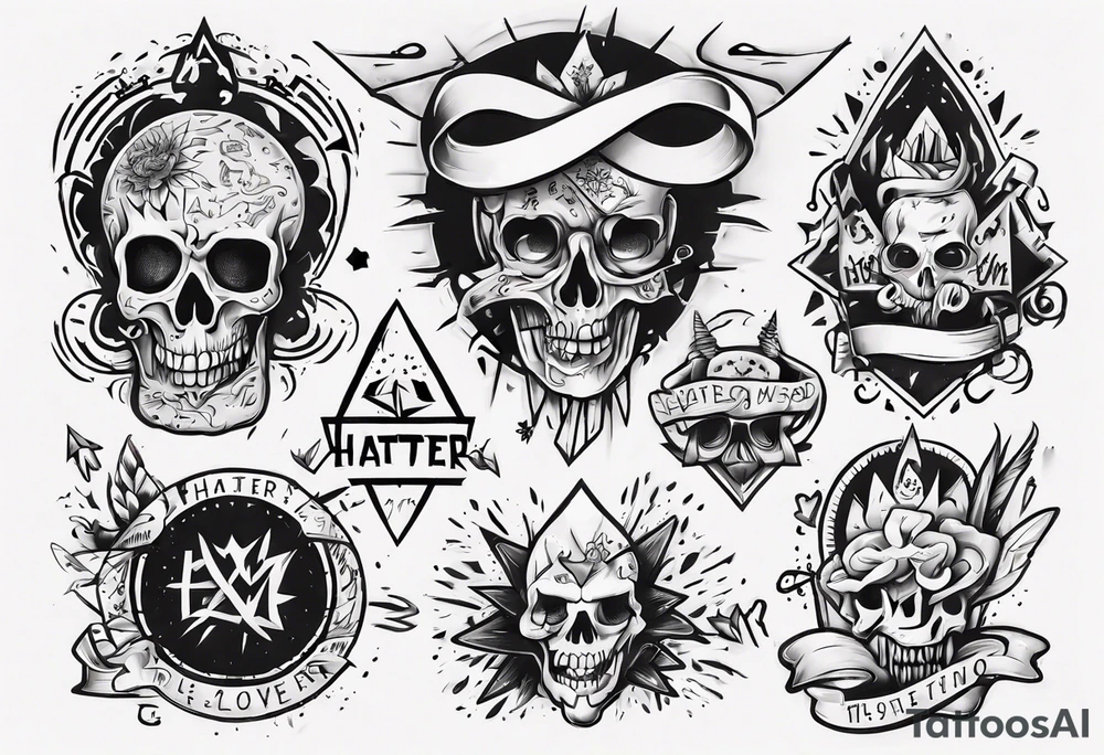 Hater lover tattoo idea