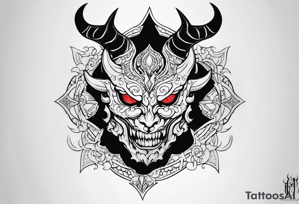 Black clover demon tattoo idea