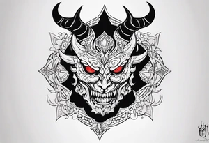 Black clover demon tattoo idea