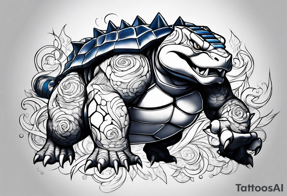 Blastoise angry tattoo idea