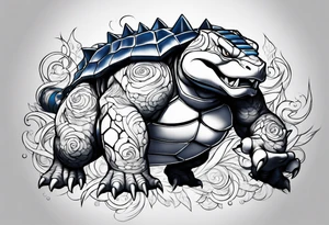 Blastoise angry tattoo idea