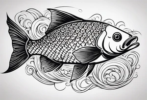 japan culture fish tattoo idea