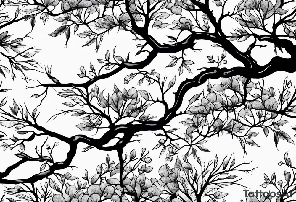 lightning that looks like branches tattoo idea