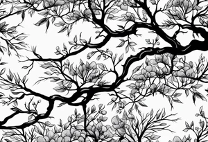 lightning that looks like branches tattoo idea