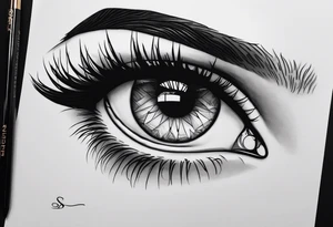 A realistic eye made from the Fibonacci Sequence. Amazing attention of detail can be seen by the fine lines and accurate shading. tattoo idea