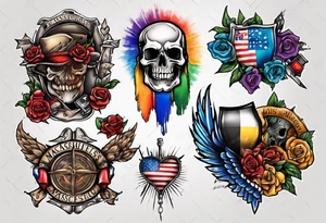 Massachusetts pride colors tattoo idea