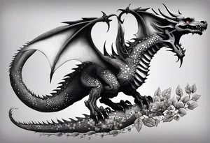 Skeleton Dragon tattoo idea