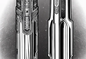 Sketch of 2 lightsaber hilts, including the phrase "May the 4th" tattoo idea