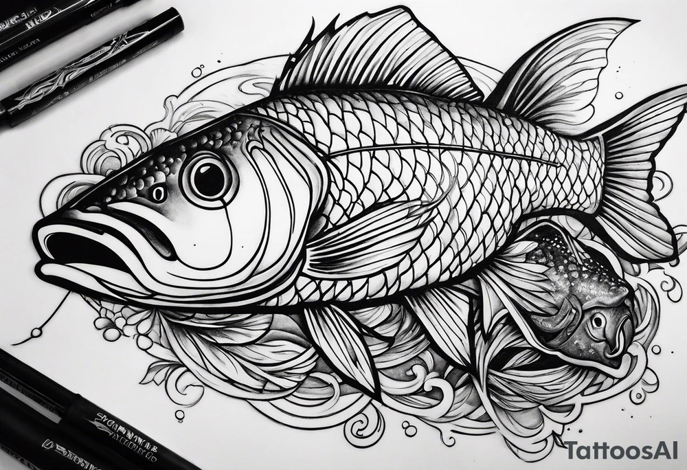 Fishing tattoo idea
