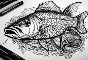 Fishing tattoo idea