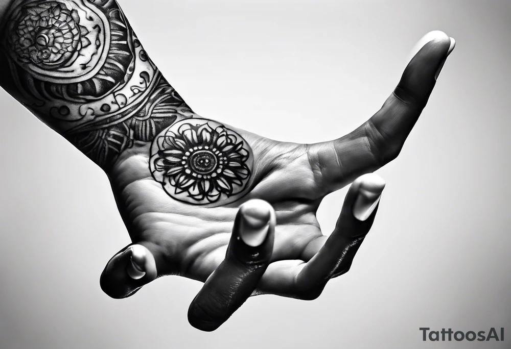 a human hand with face up with palm facing the camera. The hand is plain with no tattooes or decoration. The hand has a hole in it like a gun shot would and it is dripping blood. tattoo idea