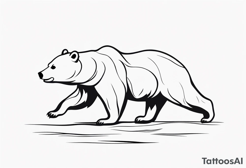 Invisible 
bear tattoo idea