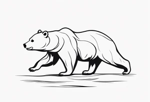 Invisible 
bear tattoo idea