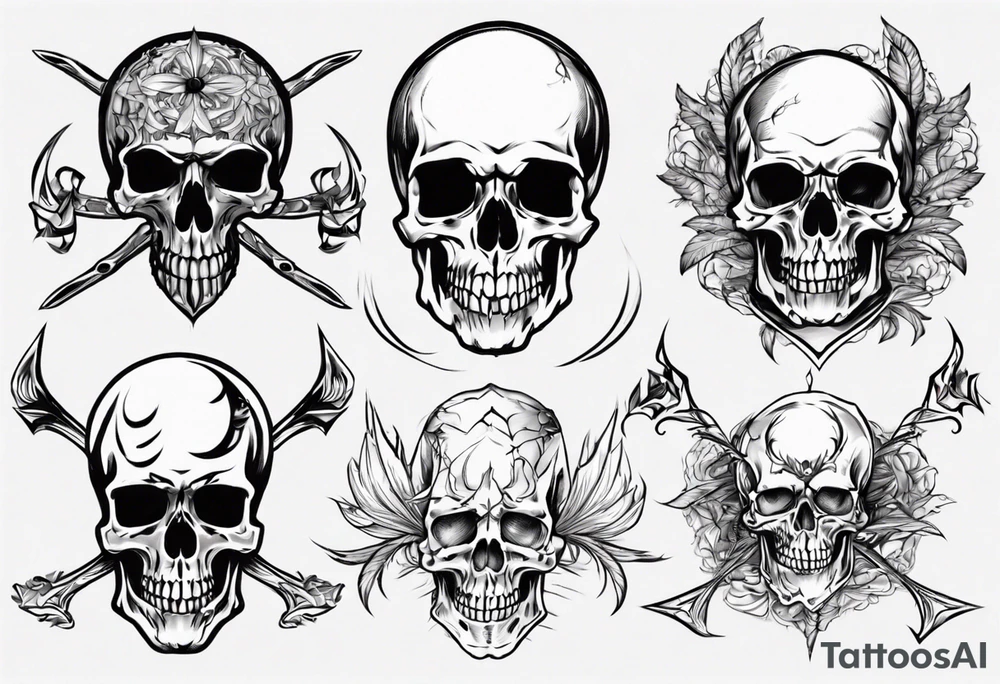 skull for back tattoo idea