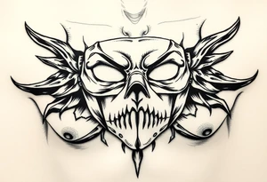 Mask your pain tattoo idea