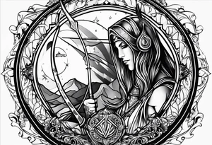 sagittarius, faith, strong, warrior, god, jesus, christ tattoo idea