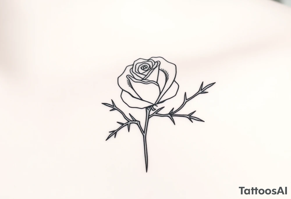 Rose and thorns tattoo idea