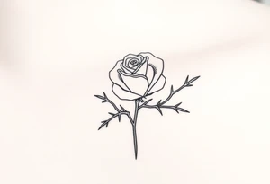 Rose and thorns tattoo idea