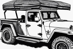 Donkey and a jeep gladiator tattoo idea
