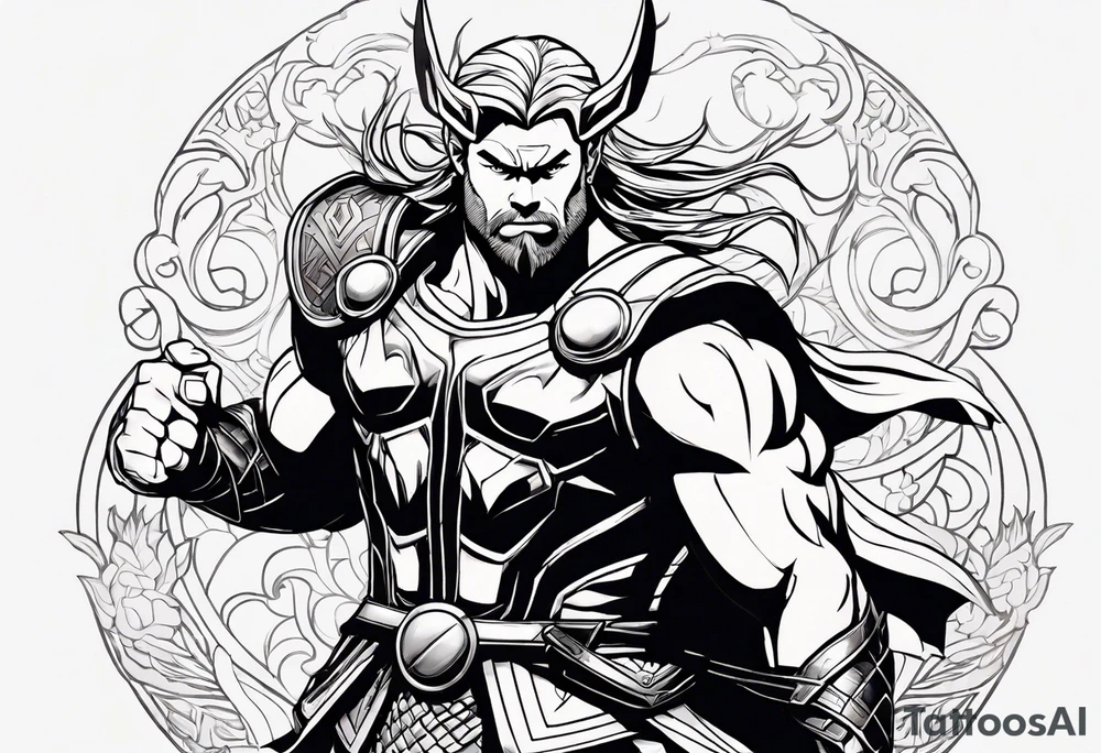 The Mighty Thor that looks like the Chris Hemsworth version tattoo idea