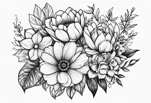 Flower bouquet symbolizing gratitude tattoo idea