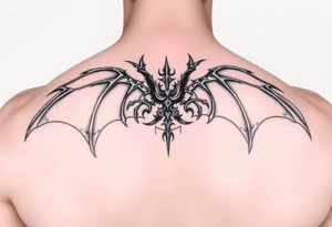 Good vs Evil battle entire back tattoo tattoo idea