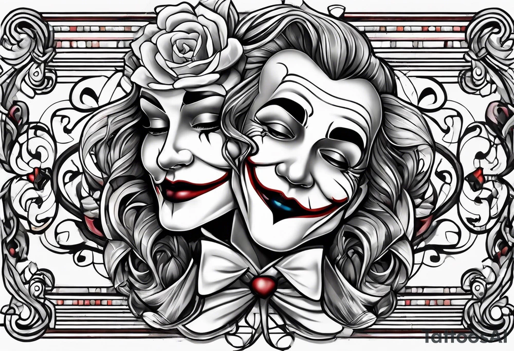 Happy sad tattoo idea