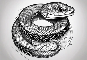 Snake scales fish tattoo idea