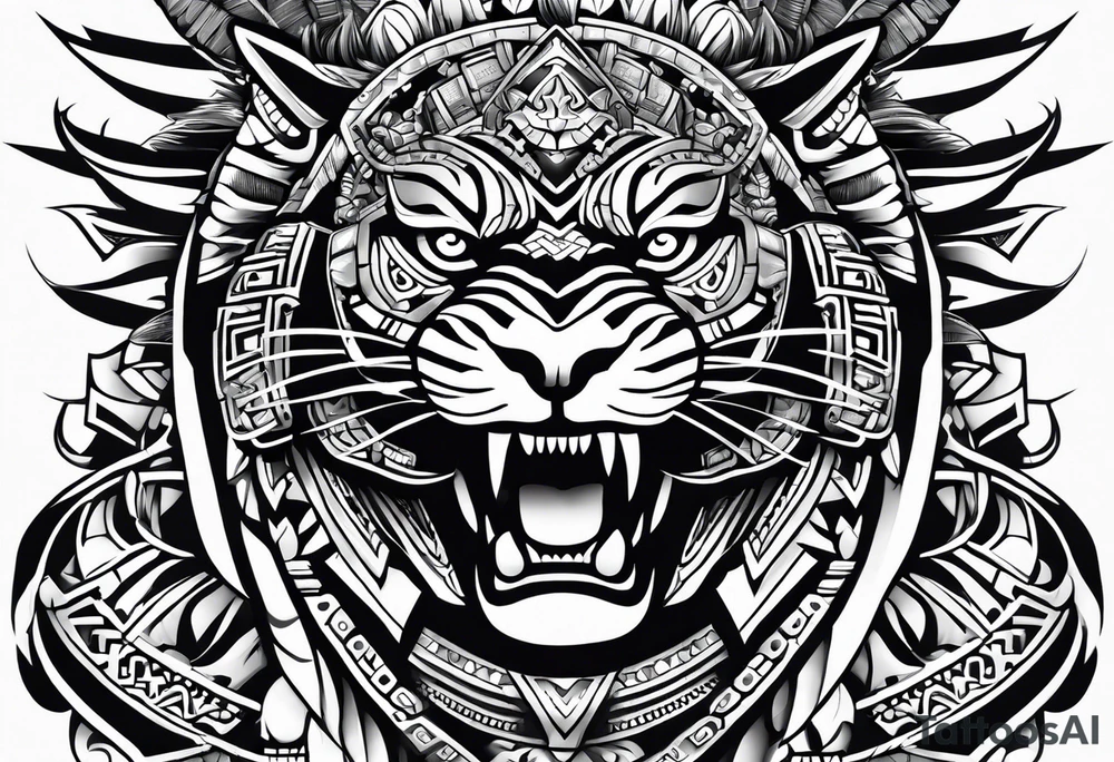 aztec jaguar warrior tattoo idea
