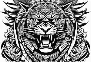 aztec jaguar warrior tattoo idea