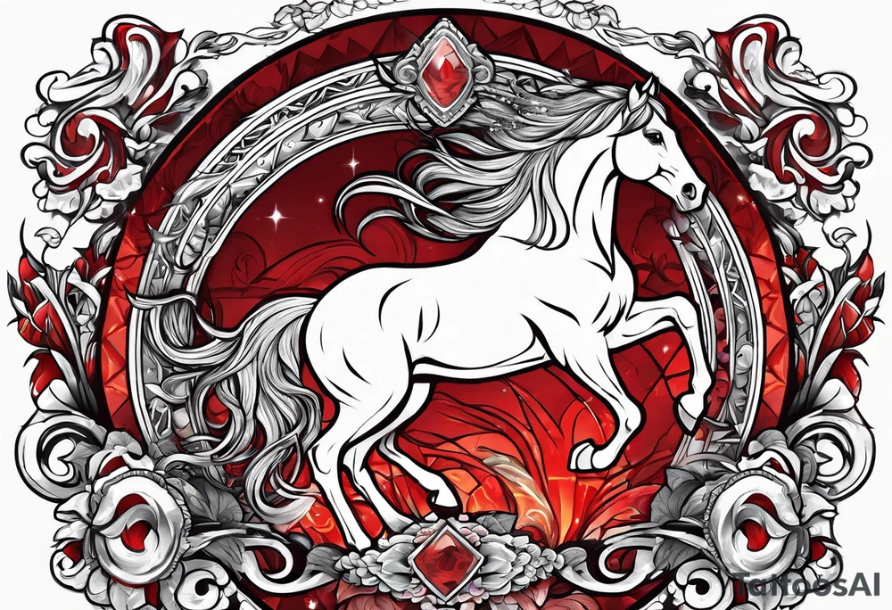 Red horse tattoo idea