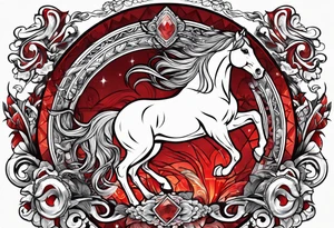 Red horse tattoo idea